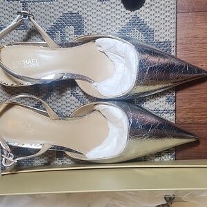 MICHAEL Michael Kors Silver Flats
